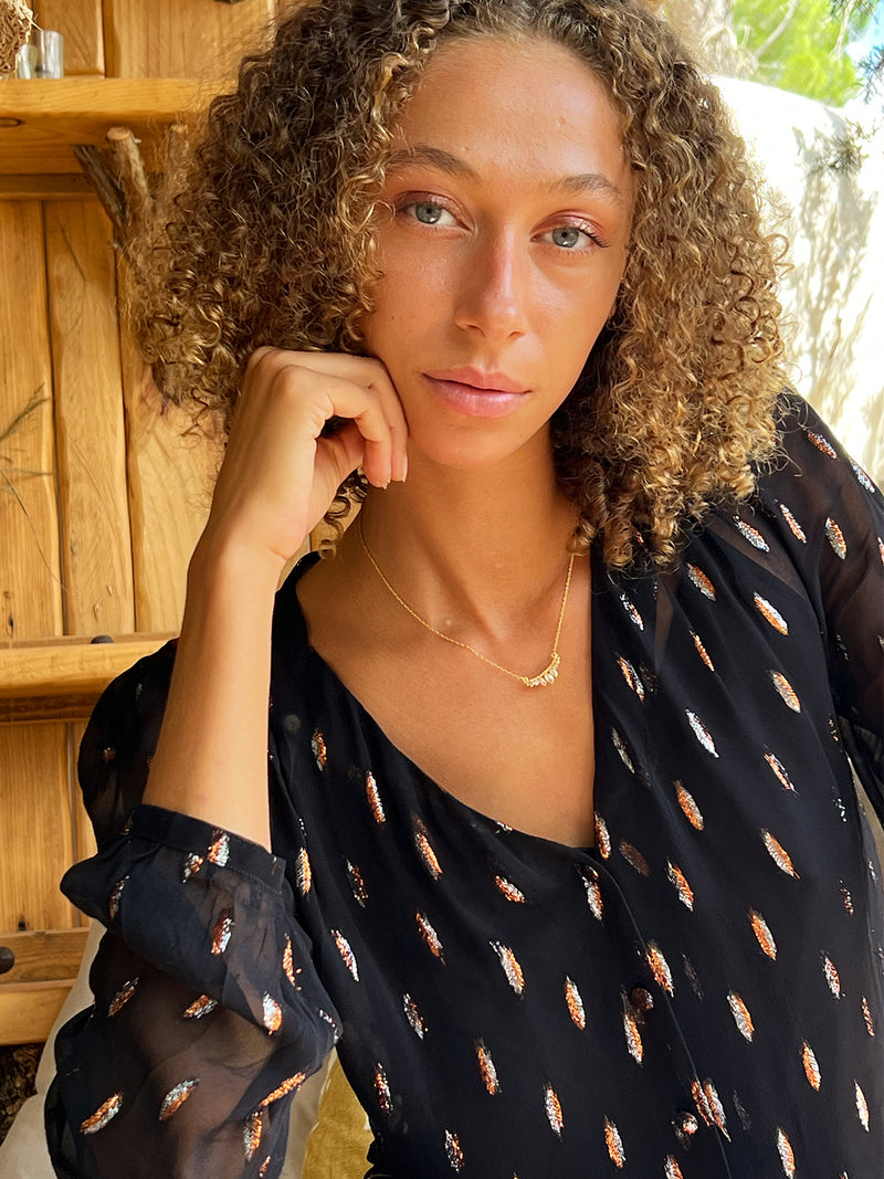 Betty Blouse Black Confetti Sale