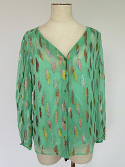 Betty Blouse Jade Metallic Sunset Sale