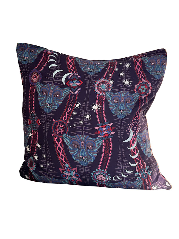 Cushion Cover Dark Plum Leopard