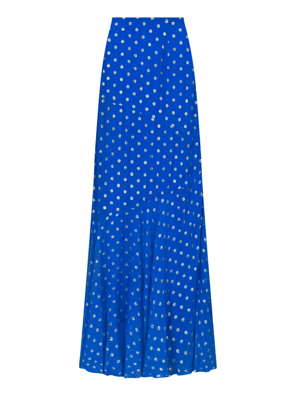 Flora Skirt Electric Blue Dots