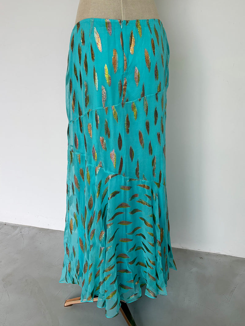 Flora Skirt Turquoise Metallic Sunset Sale