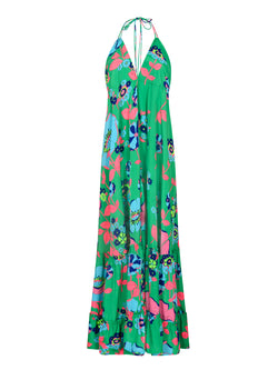 Hanky Dress Dark Green Flower Sale