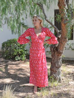 Pre-Order Joni Maxi Dress Red & Pink