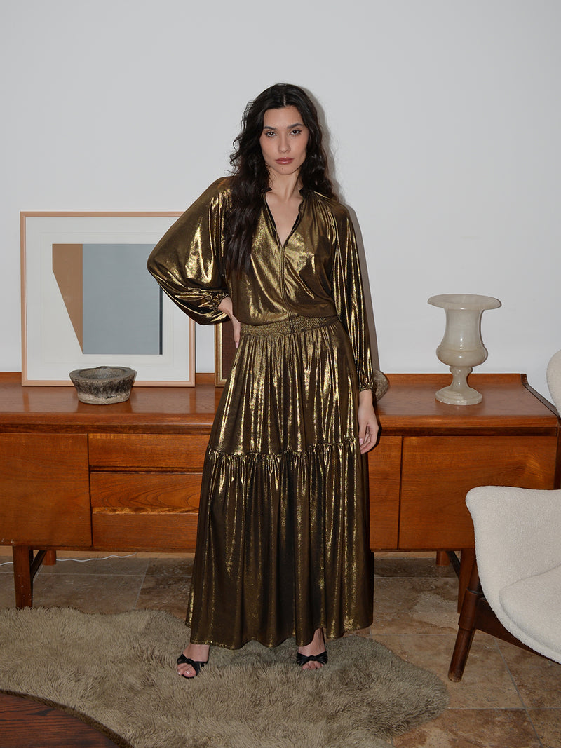 Leo Maxi Dress Gold