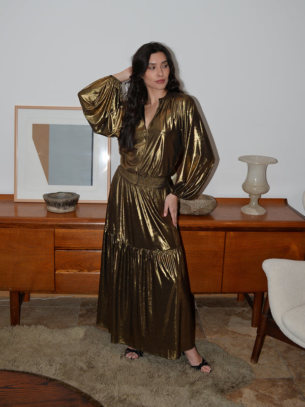 Leo Maxi Dress Gold