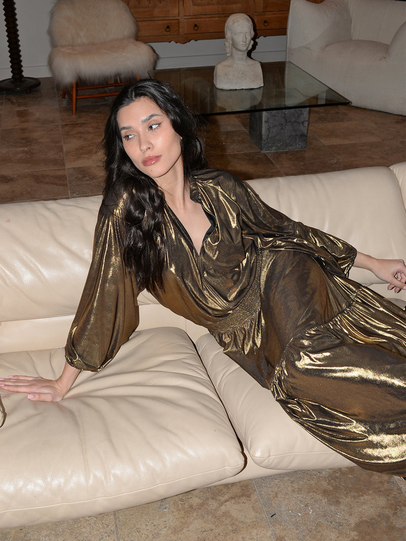 Leo Maxi Dress Gold