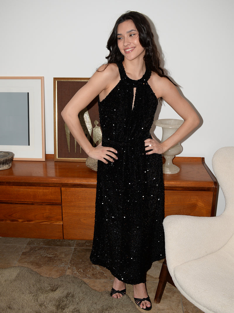 Liz Dress Black Sequin