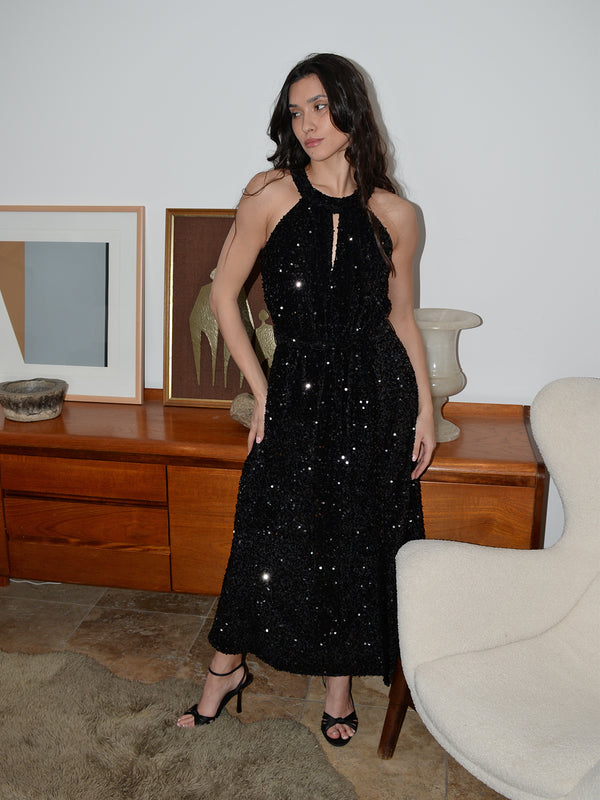 Liz Dress Black Sequin