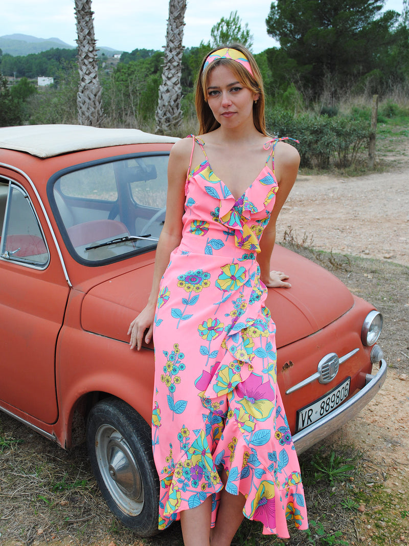 Sassafrass Maxi Dress Coral Flower