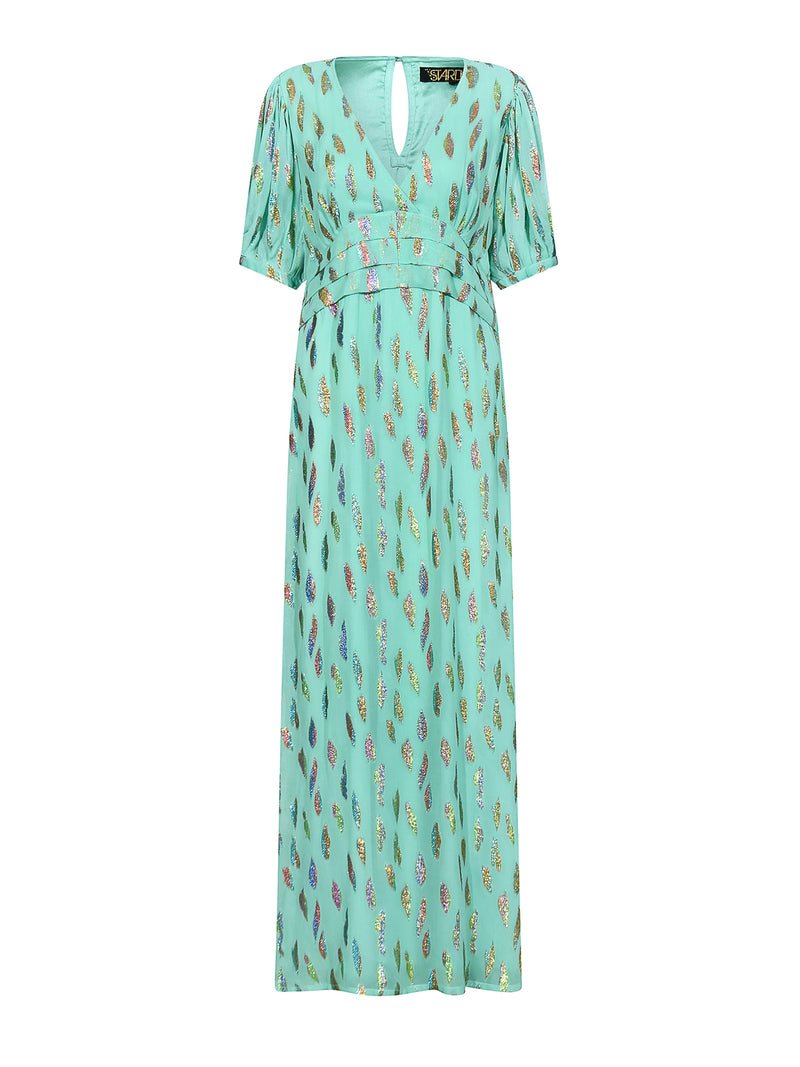 Seraphine Maxi Dress Jade Metallic Sunset