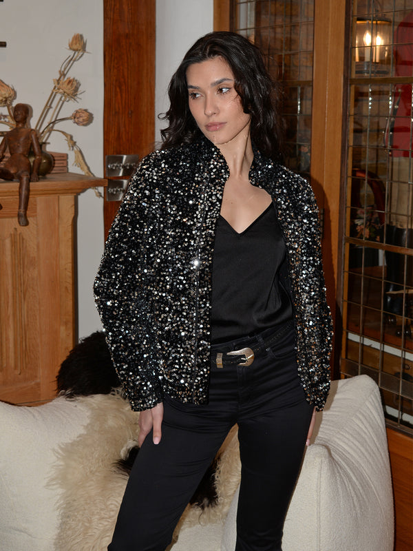 Stella Jacket Silver Sequin