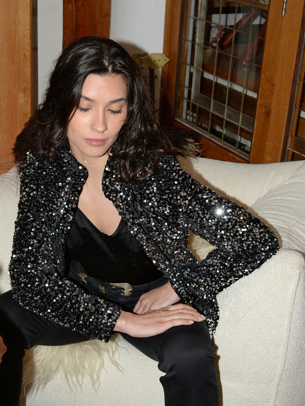 Stella Jacket Silver Sequin