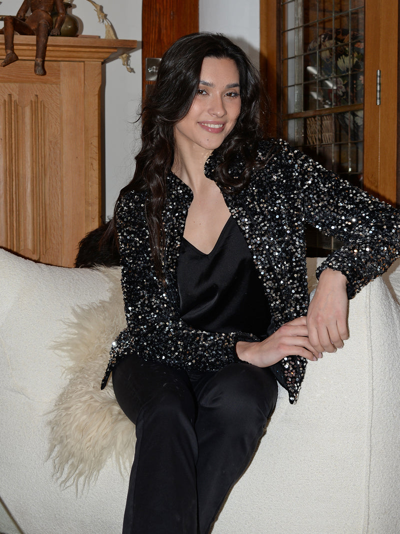 Stella Jacket Silver Sequin