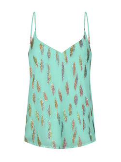 V Cami Jade Metallic Sunset Sale
