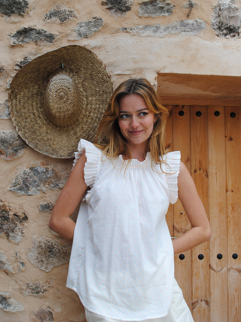Victoria Sun Blouse Neon Dots Sale
