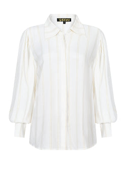 Amelia Shirt Cream Golden Stripe