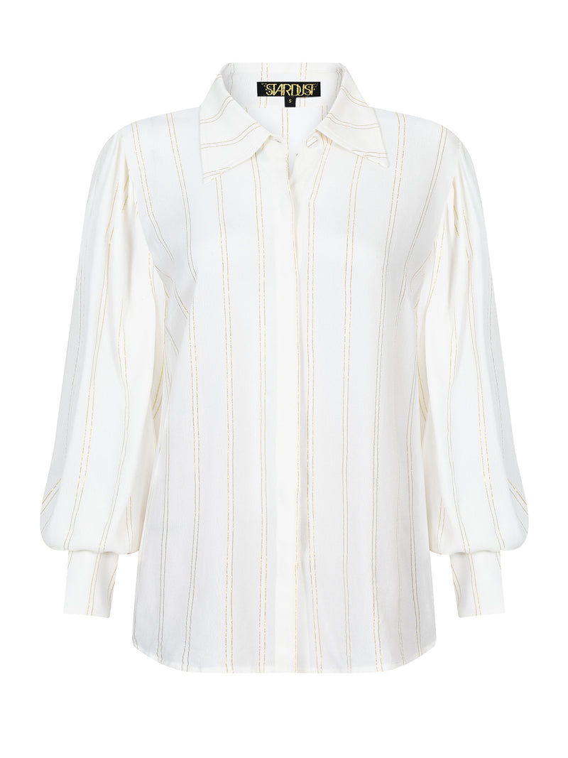 Amelia Shirt Cream Golden Stripe