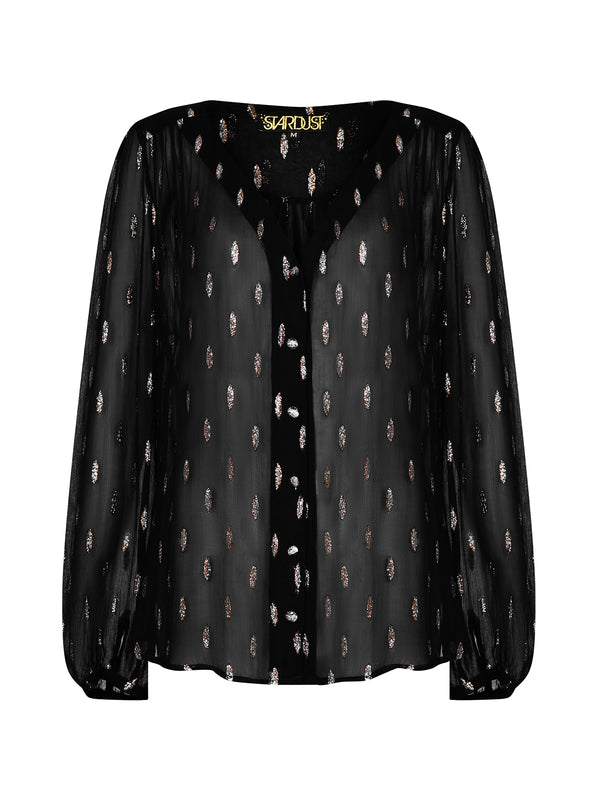 Betty Blouse Black Confetti