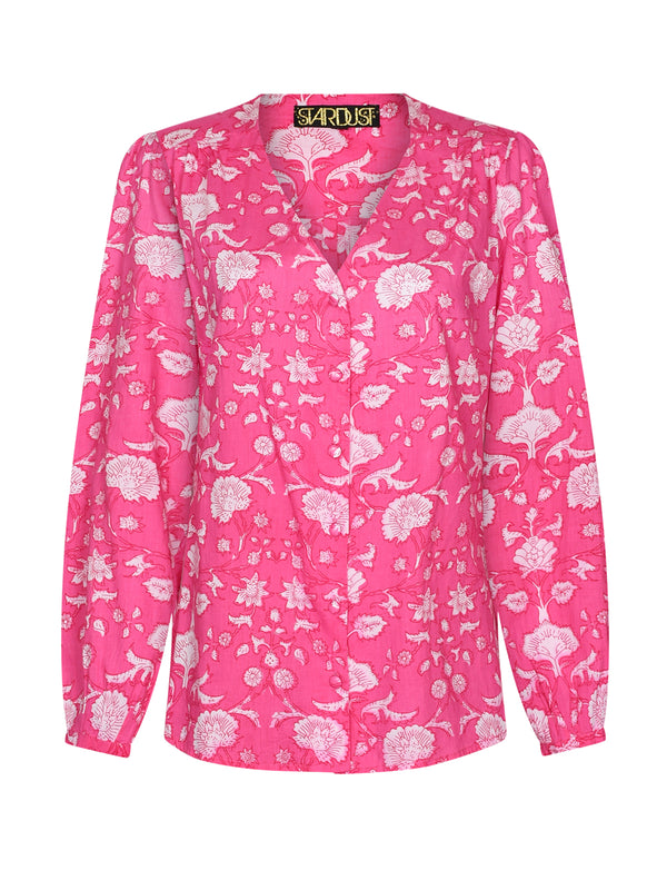 Betty Blouse Pink Flower Cotton