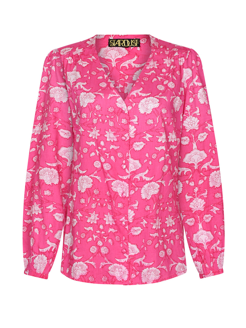 Betty Blouse Pink Flower Cotton