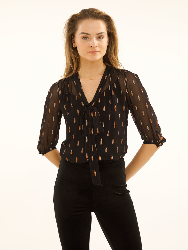 Candy Blouse Black Confetti