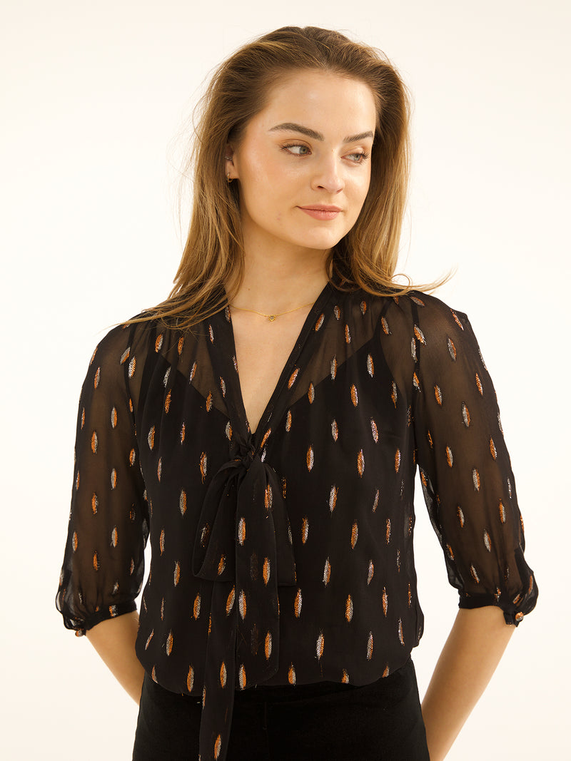 Candy Blouse Black Confetti