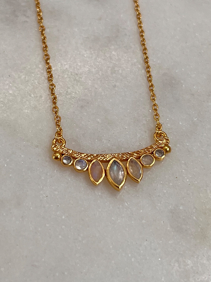 Moonstone Chandelier Necklace