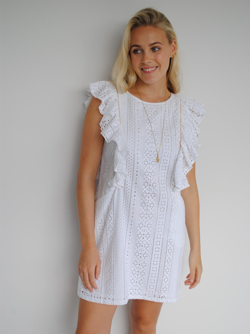 Claudia Mini Dress White Shiffle