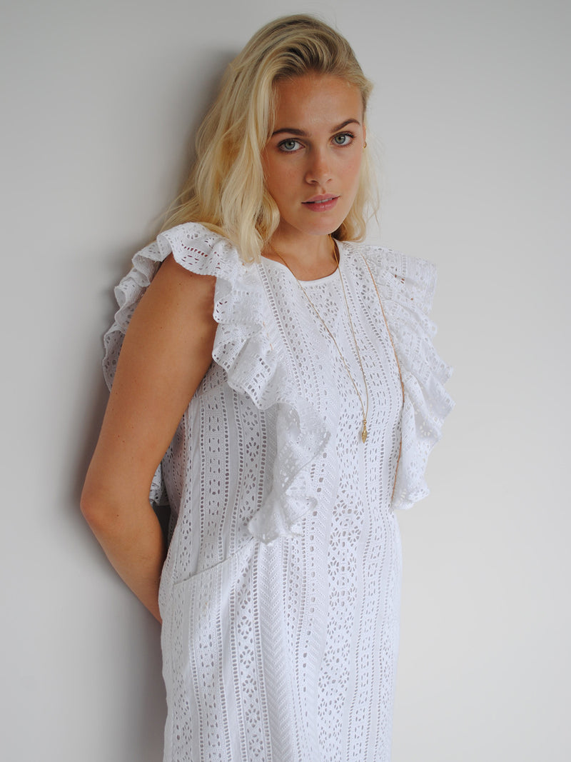 Claudia Mini Dress White Shiffle