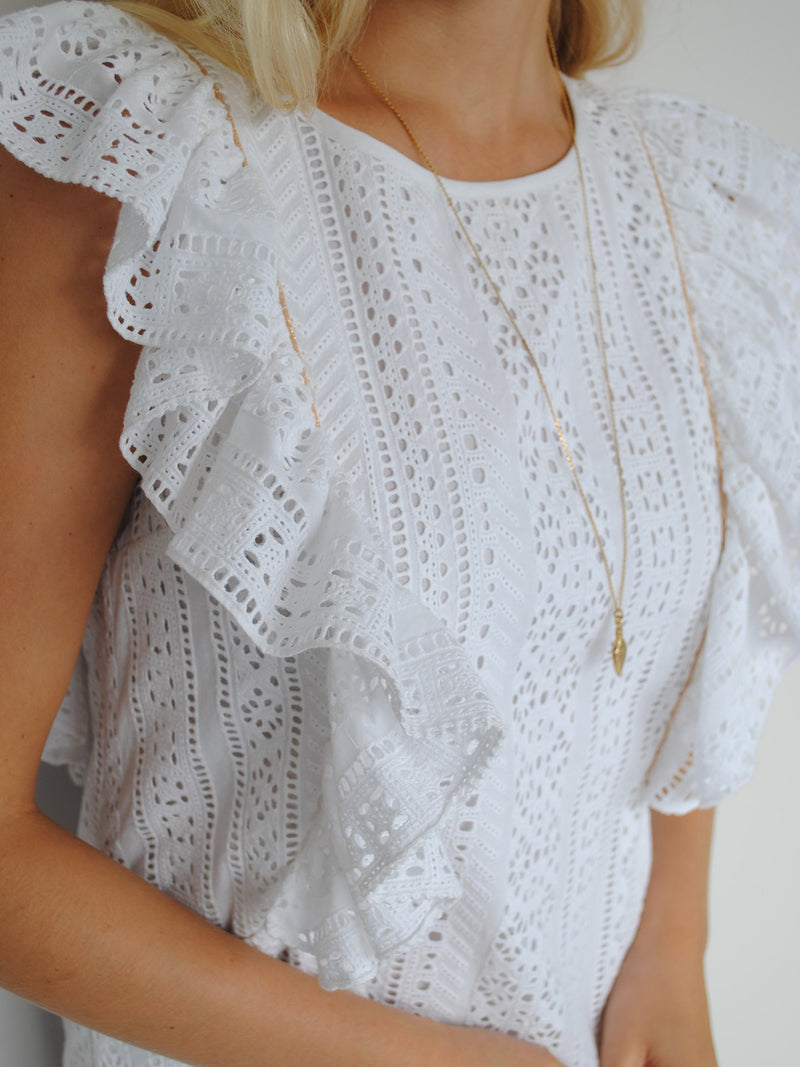 Claudia Mini Dress White Shiffle