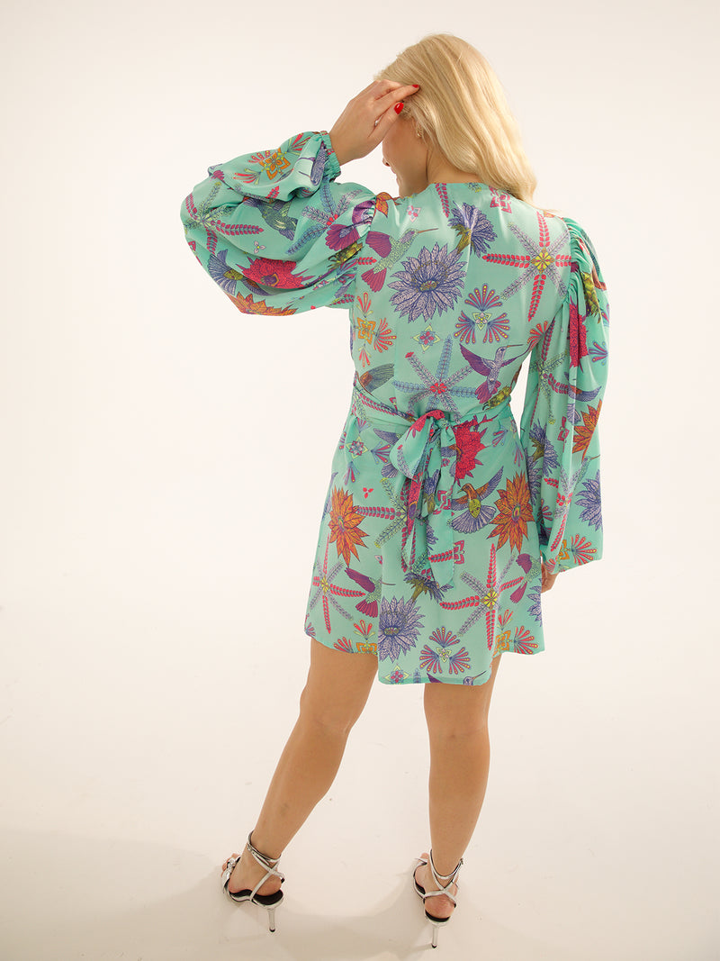 Diva Mini Dress Viscose Bermuda Hummingbird