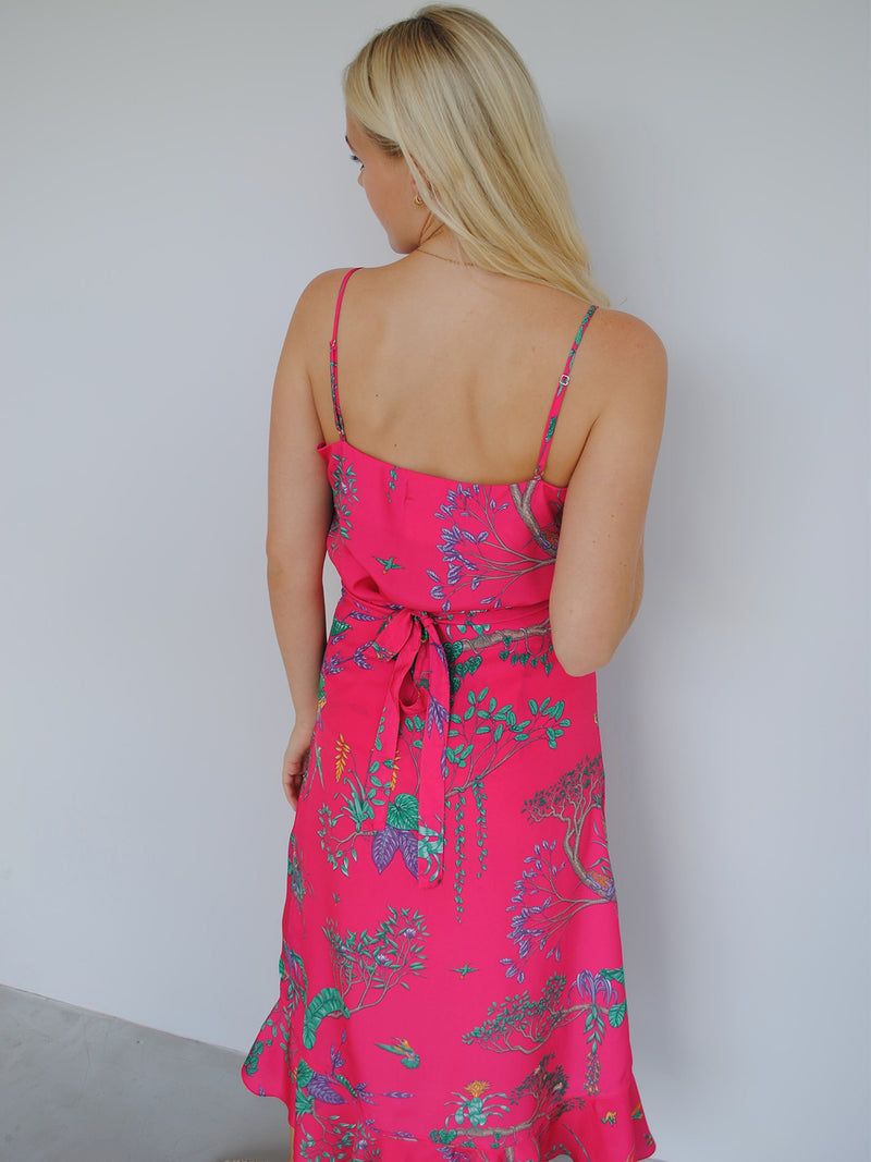 Mia Wrap Skirt Tropical Fuchsia