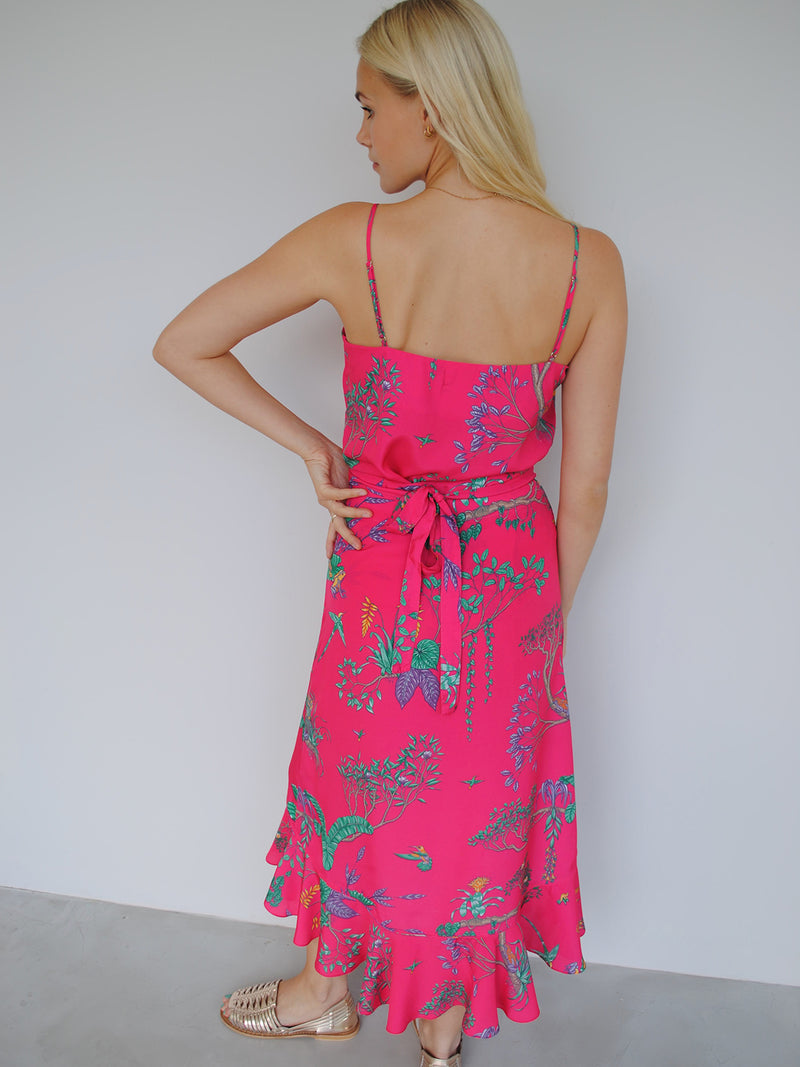 Mia Wrap Skirt Tropical Fuchsia