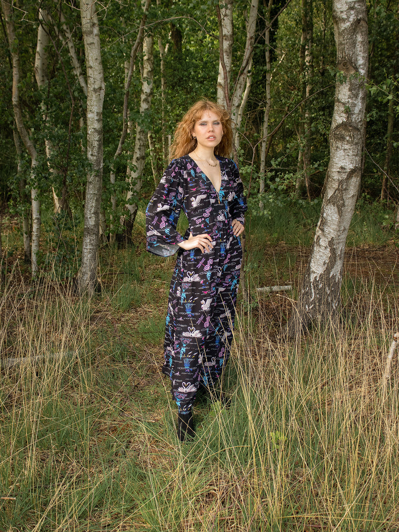 Folk Maxi Dress Swan Song