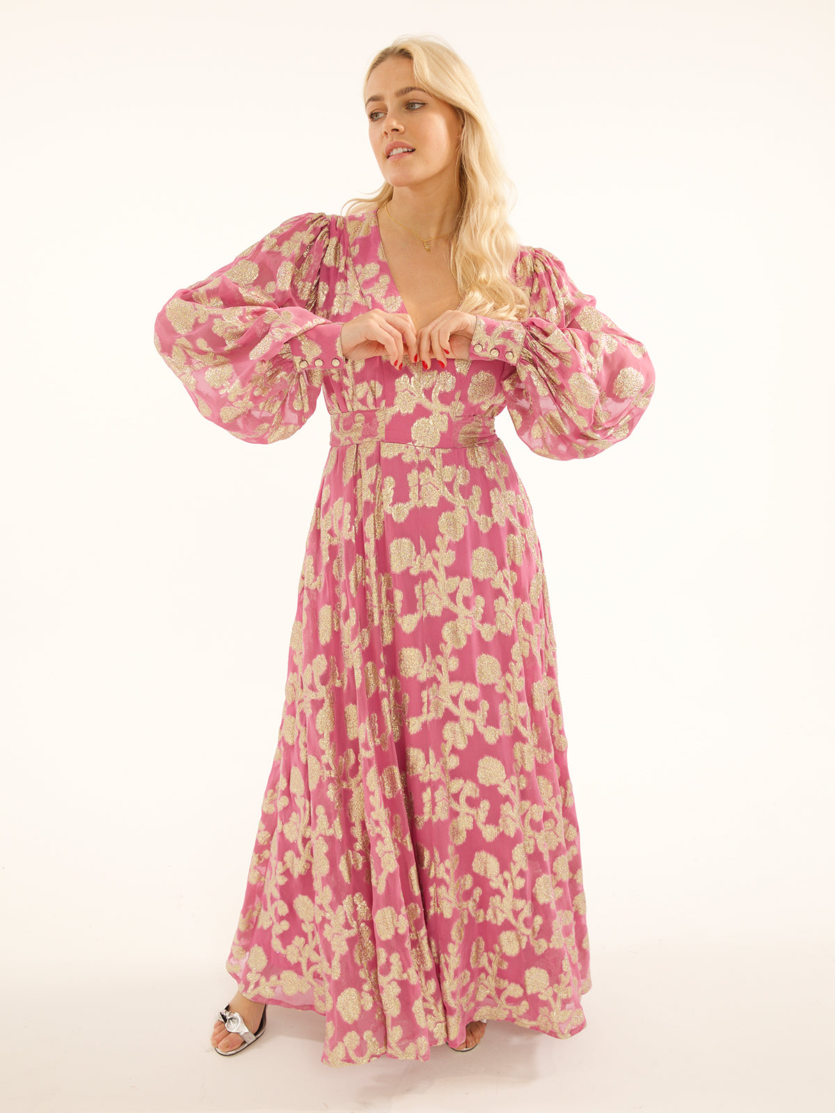Gale Dress Gold Lilac Stardust Official