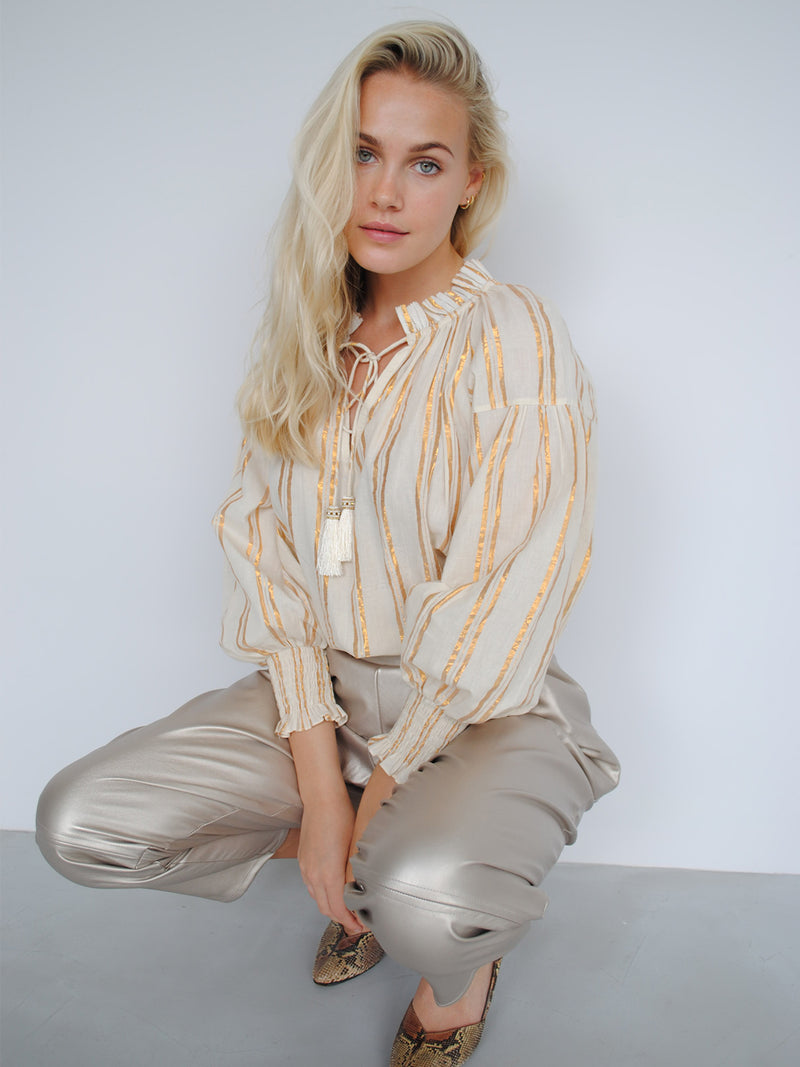Georgia Top Gold Stripe Cotton