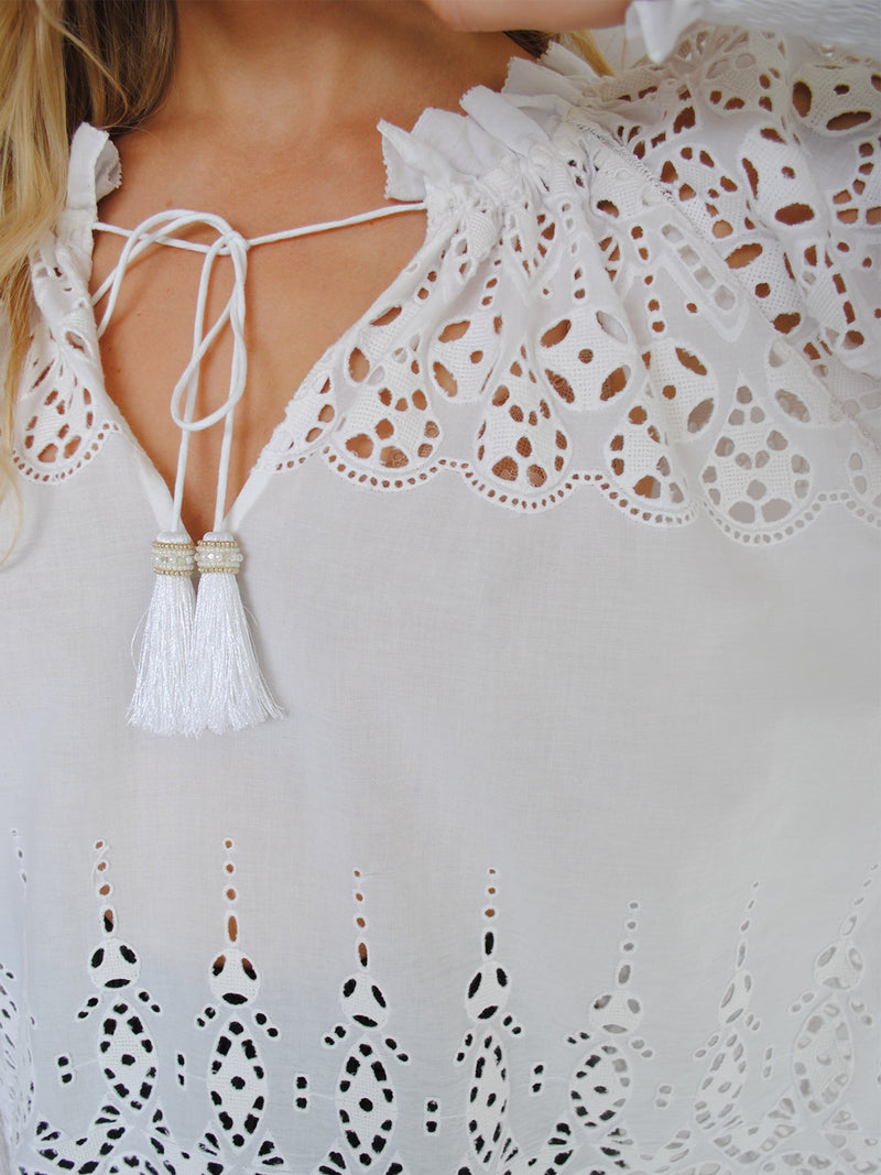 Georgia Top White Shiffle Sale