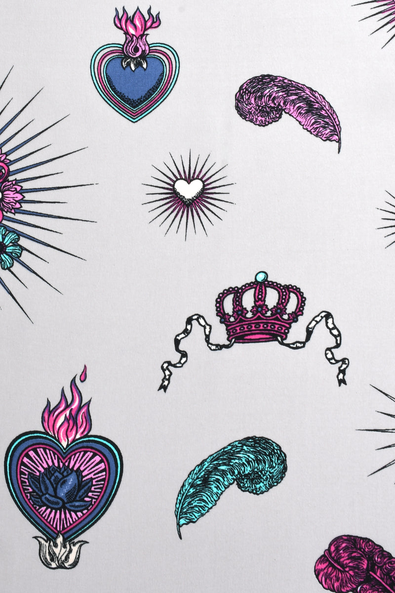 Sweetheart Heart Midi Dress Grey