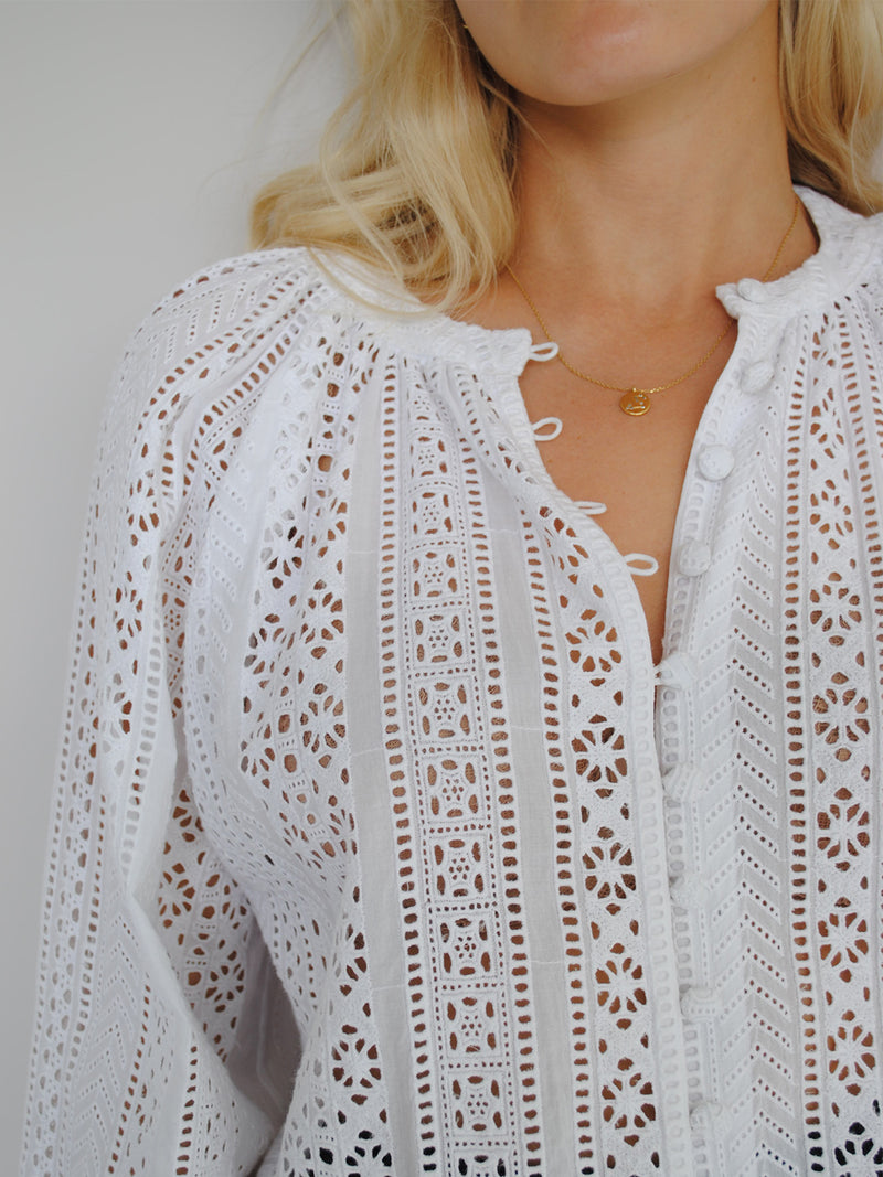 Ivy Blouse White Shiffle Sale