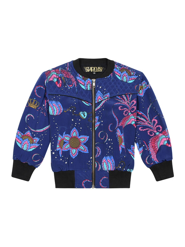 Kids Bird Bomber Jacket Navy