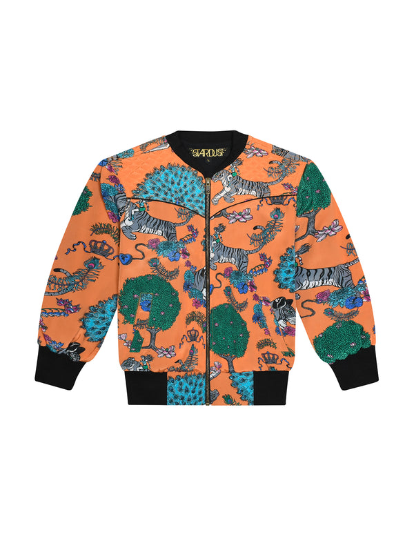 Kids Tiger Bomber Jacket Tangerine