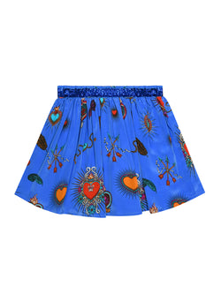 Kids Heart Skirt Blue