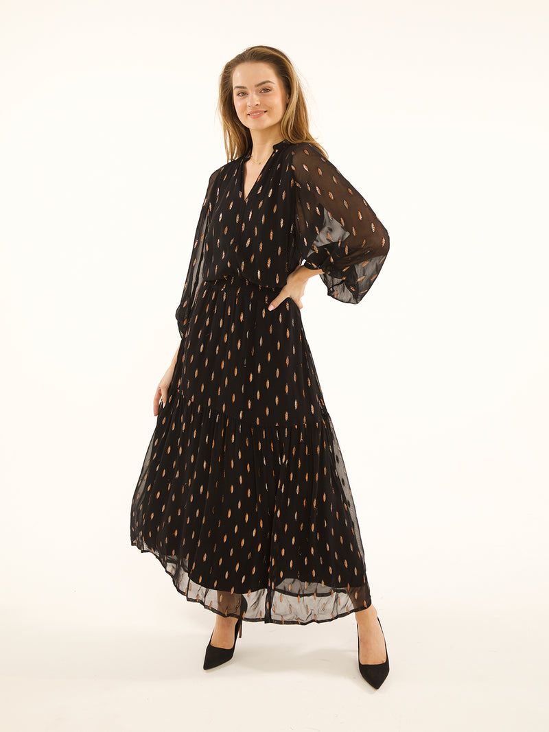 Leo Maxi Dress Black Confetti