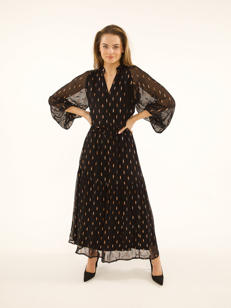 Leo Maxi Dress Black Confetti