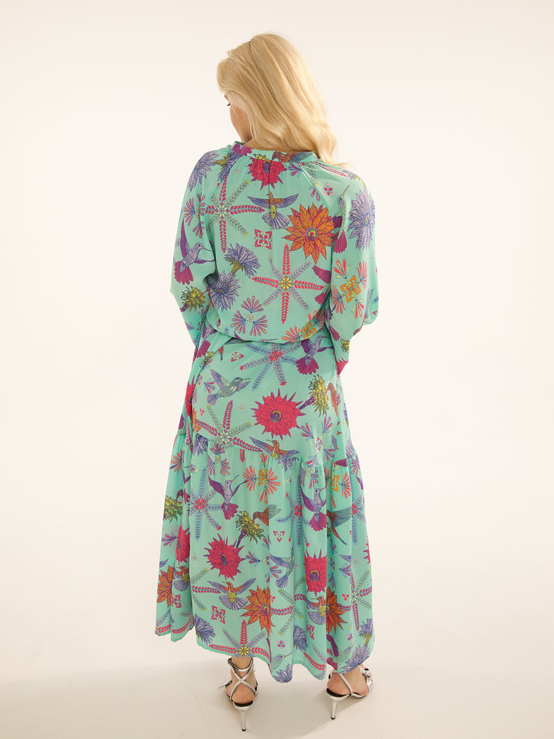 Leo Maxi Dress Viscose Bermuda Hummingbird