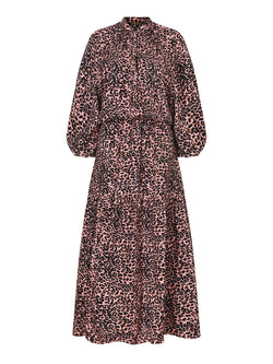 Leo Maxi Dress Blush Leopard Sale