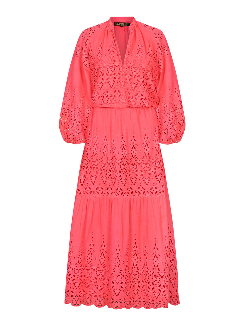 Leo Maxi Dress Neon Pink Shiffle