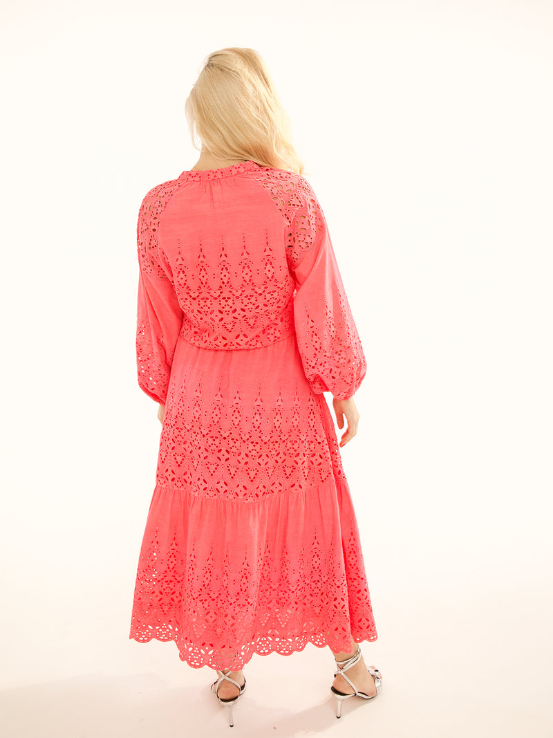 Leo Maxi Dress Neon Pink Shiffle