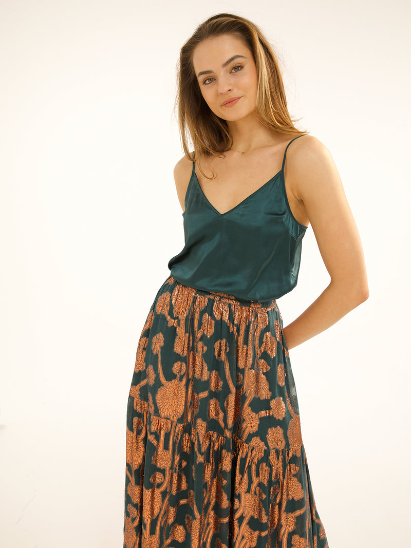 Leo Skirt Emerald & Bronze