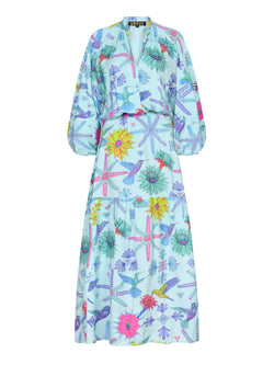 Leo Maxi Dress Moss Teal Hummingbird